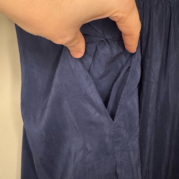 Johnny Was embroidered navy tunic dress with pockets size large - Picture 7 of 7